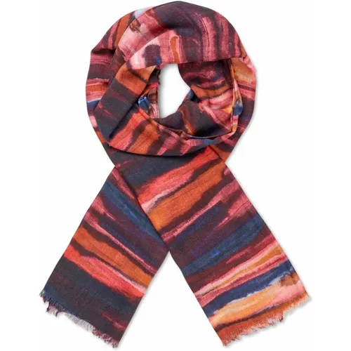 Scarves, female, , Size: ONE SIZE Abstract Print Scarf Sun Tomato - Masai - Modalova