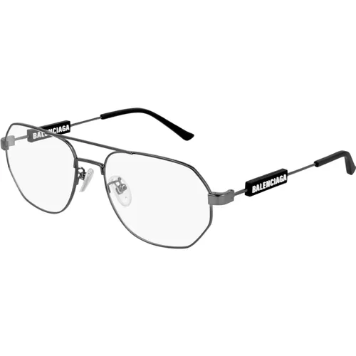 Ruthenium Eyewear Frames , male, Sizes: 57 MM - Balenciaga - Modalova