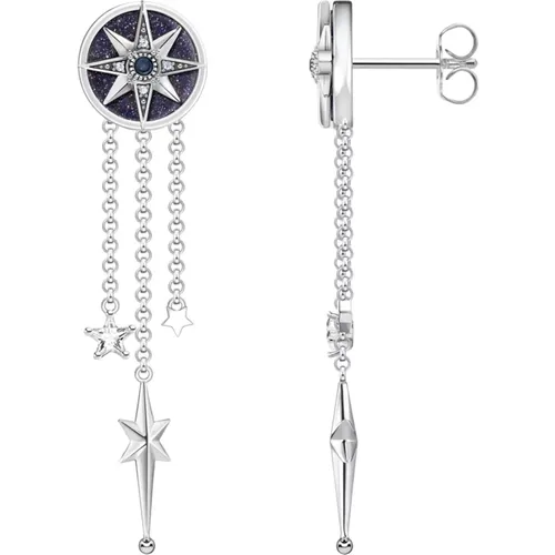 Royalty Stern Ohrringe mit Silbersteinen , Damen, Größe: ONE Size - Thomas Sabo - Modalova