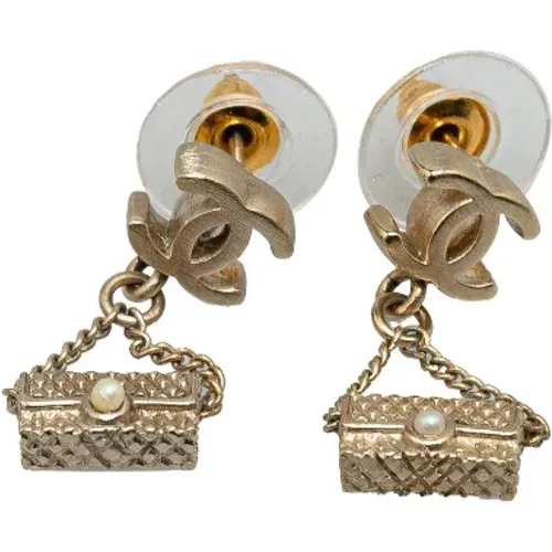 Pre-owned Jewellery, female, , Size: ONE SIZE Pre-owned Metal earrings - Chanel Vintage - Modalova