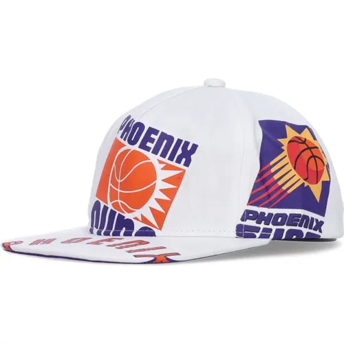 NBA Phoenix Suns Flat Visor Cap , male, Sizes: ONE SIZE - Mitchell & Ness - Modalova