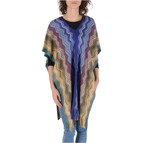 Capes, female, , Size: ONE SIZE Stylish Woven Poncho - Missoni - Modalova