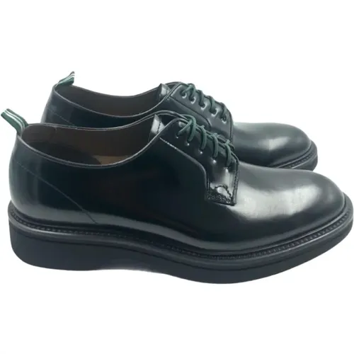 Polished Derby Shoes , male, Sizes: 7 UK, 7 1/2 UK, 9 UK, 10 UK, 6 1/2 UK - Green George - Modalova