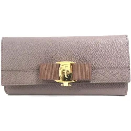 Pre-owned Wallets, female, , Size: ONE SIZE Pre-owned Leather wallets - Salvatore Ferragamo Pre-owned - Modalova