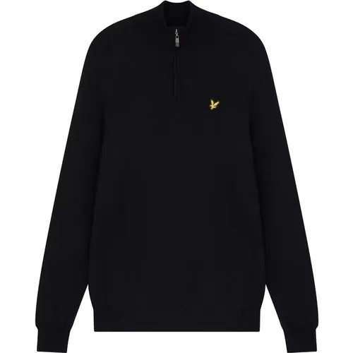 Mid Knits Merino 1/4 Zip Pullover , male, Sizes: S, 2XL, XL - Lyle & Scott - Modalova