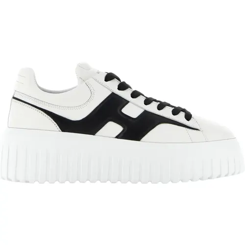 And Black Leather Sneakers , male, Sizes: 8 1/2 UK - Hogan - Modalova