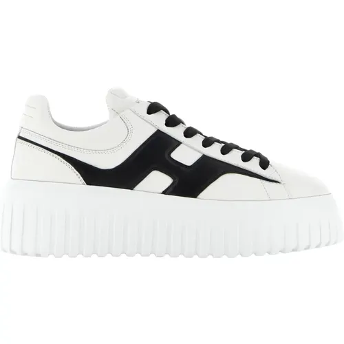 And Black Leather Sneakers , male, Sizes: 9 UK, 9 1/2 UK, 8 UK, 6 UK, 10 UK, 4 UK, 8 1/2 UK, 3 1/2 UK, 2 UK, 3 UK - Hogan - Modalova