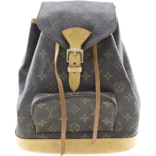 Pre-owned Backpacks, unisex, , Size: ONE SIZE Pre-owned Canvas Montsouris Backpack - Louis Vuitton Vintage - Modalova