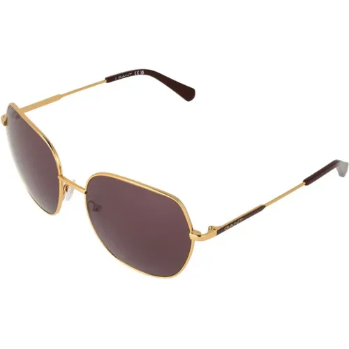 Sunglasses, unisex, , Size: ONE SIZE Gold Women Sunglasses Square Burgundy - Gant - Modalova