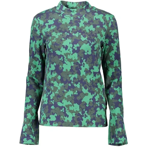 Long Sleeve Tops, female, , Size: XS Green Cotton Long Sleeve Top - Gant - Modalova
