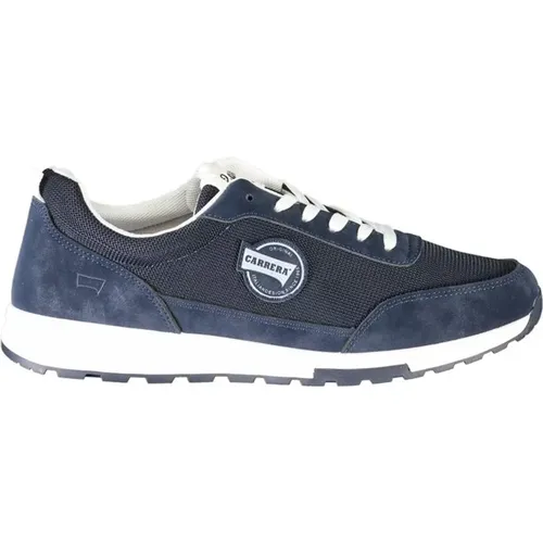 Blauer Polyester-Sneaker mit Kontrastdetails , Herren, Größe: 41 EU - Carrera - Modalova