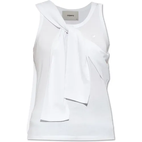 Sleeveless Tops, female, , Size: L Top with a tie - Coperni - Modalova