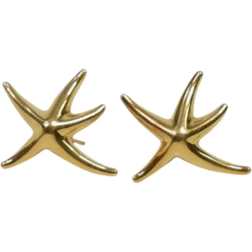 Pre-owned Gold earrings , female, Sizes: ONE SIZE - Tiffany & Co. Pre-owned - Modalova