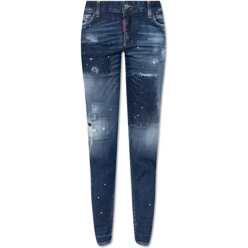 ‘Skinny Jeans mit mittelhoher Taille’ , Damen, Größe: M - Dsquared2 - Modalova