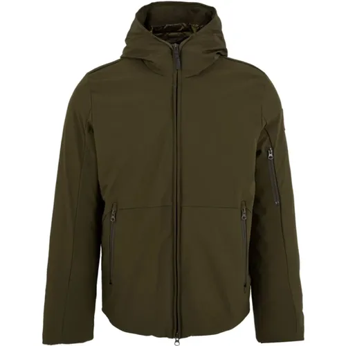 Wind Jackets, male, , Size: S Jm4506 T AC5 Olive Night Coat - BomBoogie - Modalova