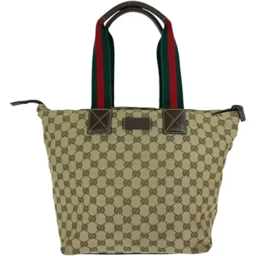 Pre-owned Tote Bags, female, , Size: ONE SIZE Pre-owned Canvas gucci-bags - Gucci Vintage - Modalova