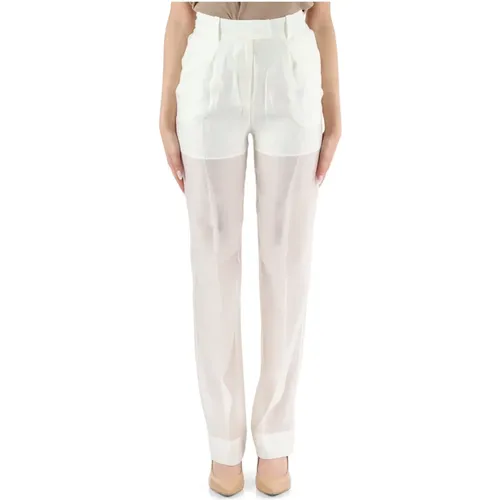 Lyocell Blend Pants with Zip Closure , female, Sizes: XS, 2XS, S, M - Calvin Klein - Modalova