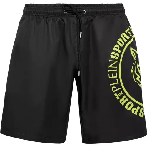 Schwarze Carbon Tiger Badehose - Plein Sport - Modalova