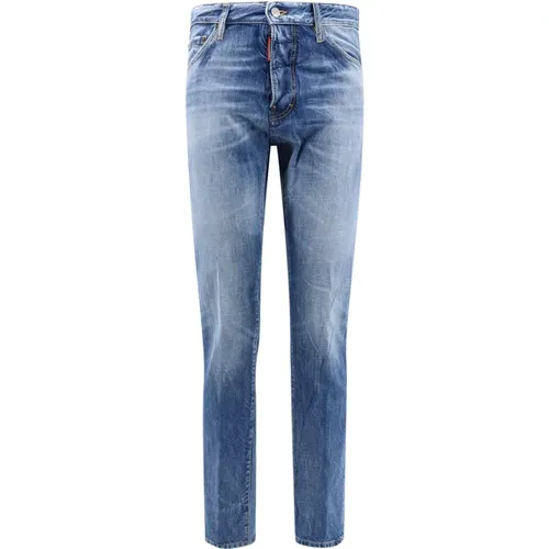 Blaue Jeans Wascheffekt Italien , Herren, Größe: XS - Dsquared2 - Modalova