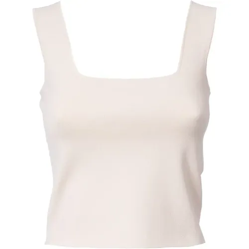 Sleeveless Tops, female, , Size: L Jacquard Crop Top - Weekend Max Mara - Modalova