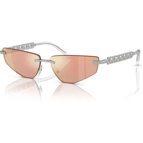 Silver/Yellow Red Sunglasses DG 2301 , female, Sizes: 58 MM - Dolce & Gabbana - Modalova
