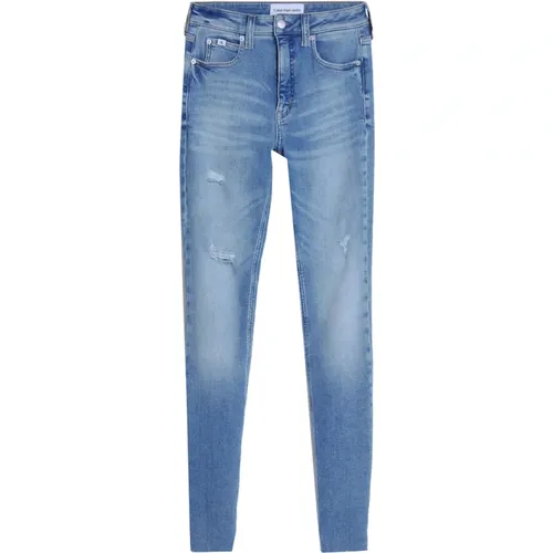 Hellblaue Skinny Jeans , Damen, Größe: W31 - Calvin Klein - Modalova