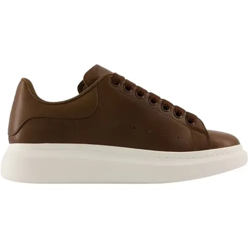 Sneakers, male, , Size: 7 US Khaki Leather Oversized Sneakers - alexander mcqueen - Modalova