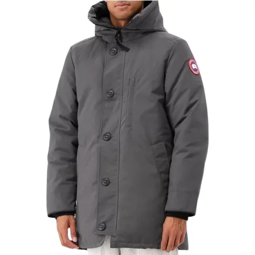 Langer Grauer Parka Mantel - Canada Goose - Modalova