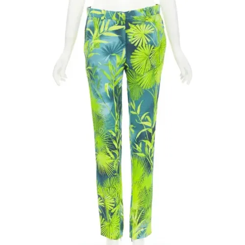 Pre-owned Viscose bottoms , female, Sizes: 2XS - Versace Pre-owned - Modalova
