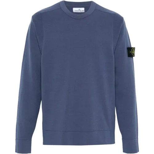 Ozeanblauer Strickpullover , Herren, Größe: 2XL - Stone Island - Modalova