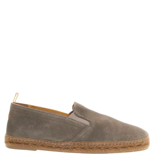 Espadrilles, male, , Size: 9 US Grey Suede Espadrilles - Castañer - Modalova