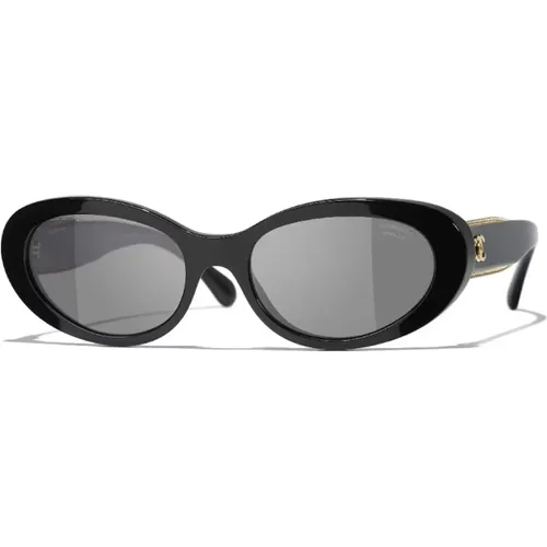 Polarized Sunglasses in and Gray , female, Sizes: 54 MM - Chanel - Modalova