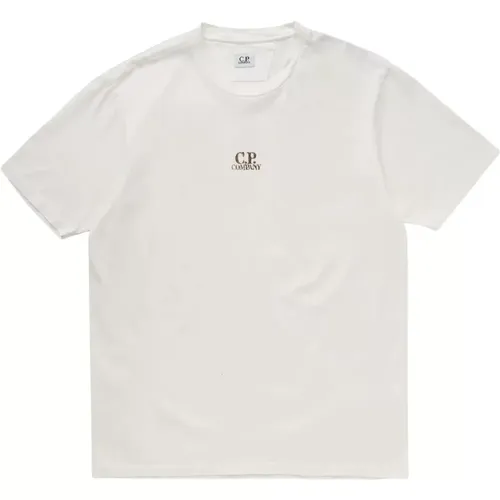 Jersey Bianca Printed T-shirt , male, Sizes: XL - C.P. Company - Modalova