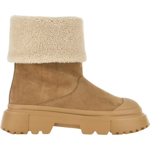 Fur-lined Boots , female, Sizes: 6 UK, 5 UK, 5 1/2 UK, 4 UK - Hogan - Modalova