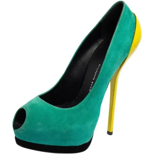 Pre-owned Pumps, female, , Size: 7 US Pre-owned Suede heels - Giuseppe Zanotti Pre-owned - Modalova