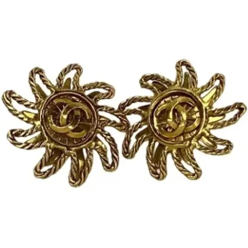 Pre-owned Jewellery, female, , Size: ONE SIZE Pre-owned Metal earrings - Chanel Vintage - Modalova