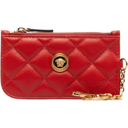 Pre-owned Wallets, female, , Size: ONE SIZE Pre-owned Leather wallets - Versace Pre-owned - Modalova