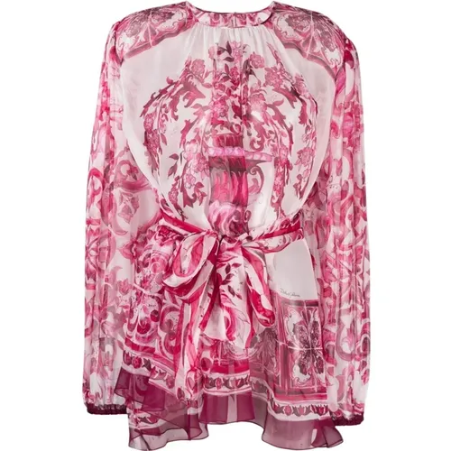 Elegante Seidenbluse für Frauen - Dolce & Gabbana - Modalova