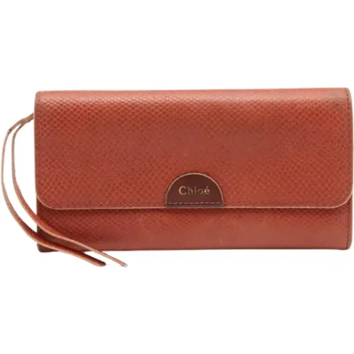 Pre-owned Wallets, female, , Size: ONE SIZE Pre-owned Leather wallets - Chloé Pre-owned - Modalova