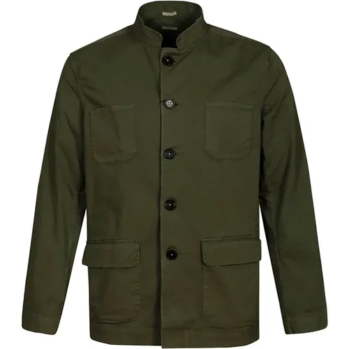 Cotton Nehru Collar Jacket , male, Sizes: S - Massimo Alba - Modalova