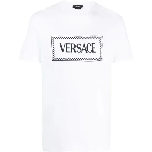 T-Shirts,Schwarzes T-Shirt 1B000 - Versace - Modalova