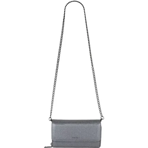 Cross Body Bags, female, , Size: ONE SIZE Silver Synthetic Women's Shoulder Bag - Valentino by Mario Valentino - Modalova
