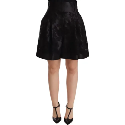 Elegant Floral Brocade Skirt , female, Sizes: 3XS, S - Dolce & Gabbana - Modalova