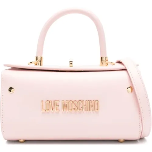 Handbags, female, , Size: ONE SIZE Chic Cream Handbag - Love Moschino - Modalova