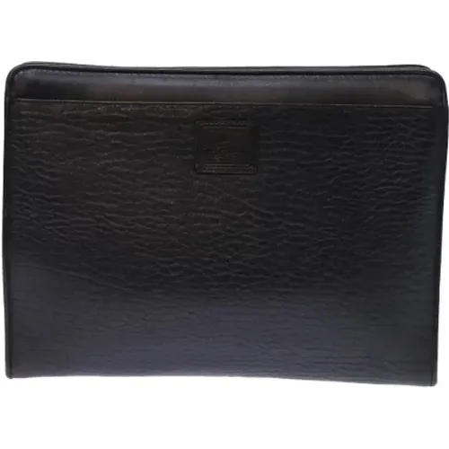 Pre-owned Clutches, female, , Size: ONE SIZE Pre-owned Leather clutches - Burberry Vintage - Modalova