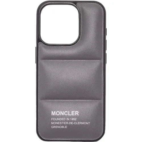 Leder iPhone 15 Pro Hülle - Schwarz/Grau - Moncler - Modalova