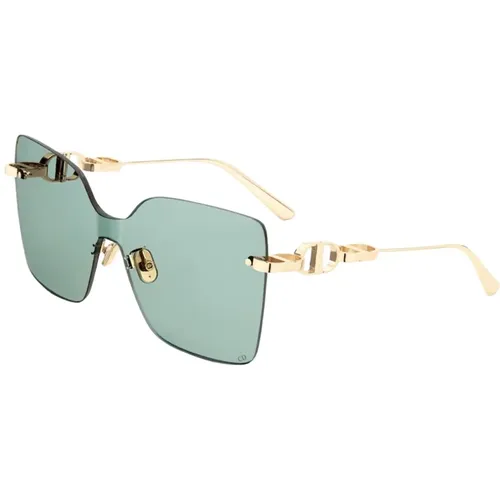 CD Chain Sunglasses Gold Green Lenses , female, Sizes: 65 MM - Dior - Modalova