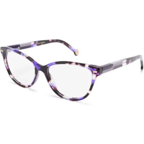 Glasses, female, , Size: 52 MM Purple Optical Frame Must-Have - Carolina Herrera - Modalova