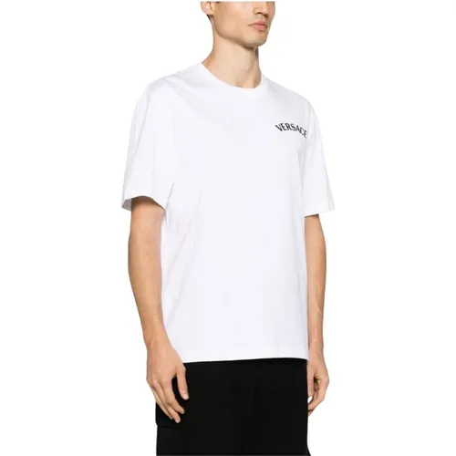 Weiße T-Shirts Polos für Männer , Herren, Größe: S - Versace - Modalova