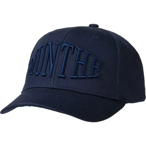 Caps, female, , Size: ONE SIZE Classic Embroidered Logo Cap Navy - Munthe - Modalova